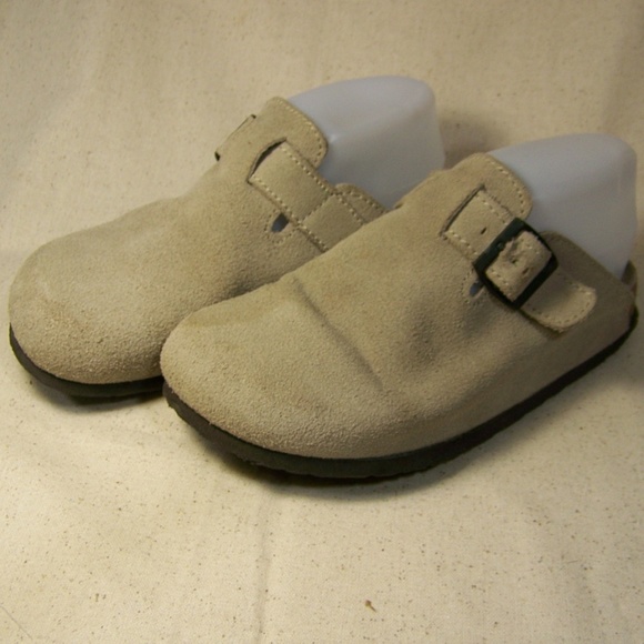 Bjorndal Shoes - Bjorndal Mules Shoes Khaki Suede Cork Buckle 6 1/2